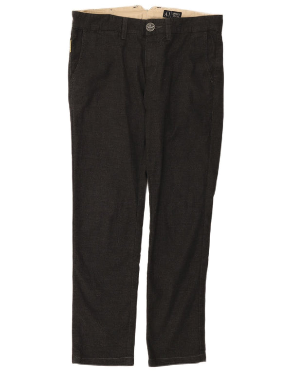 Armani Womens Slim Chino Trousers EU 46 XL W32 L29 Grey Cotton