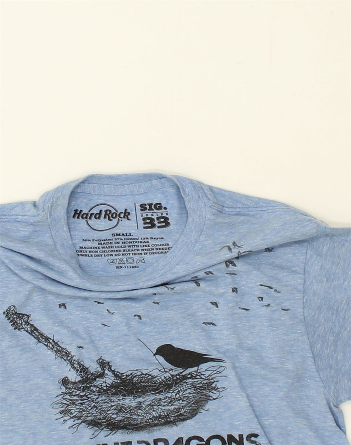 HARD ROCK Mens Graphic T-Shirt Top Small Blue Polyester | Vintage Hard Rock | Thrift | Second-Hand Hard Rock | Used Clothing | Messina Hembry 