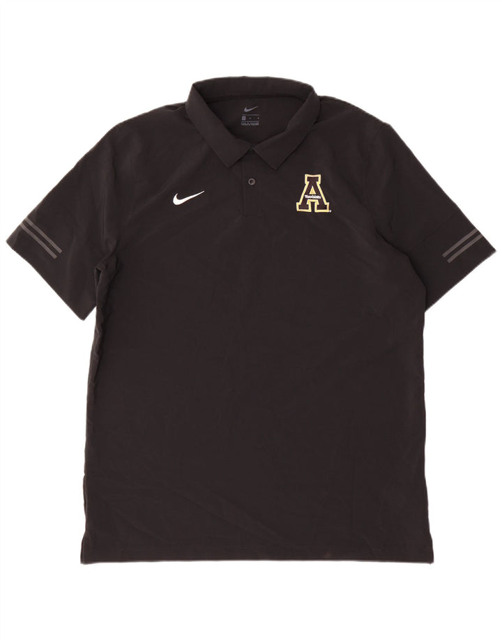 NIKE Mens Polo Shirt Large Black Polyester