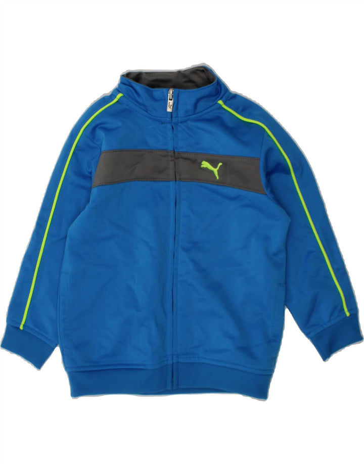 PUMA Baby Boys Tracksuit Top Jacket 18-24 Months Blue Colourblock Vintage Puma and Second-Hand Puma from Messina Hembry 