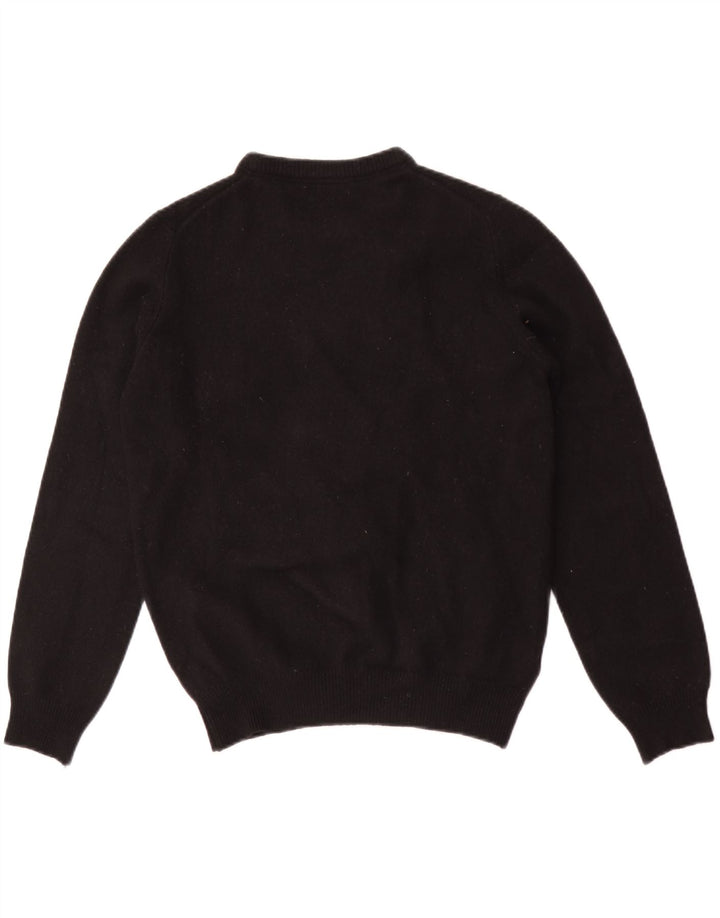 Henry Cottons Womens Boat Neck Jumper Sweater UK 14 Medium Black Wool