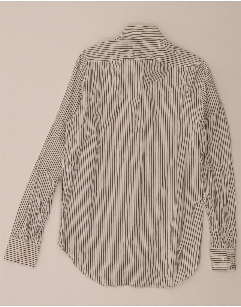 MASSIMO DUTTI Mens Shirt Size 15 1/2 40 Medium White Striped Vintage Massimo Dutti and Second-Hand Massimo Dutti from Messina Hembry 