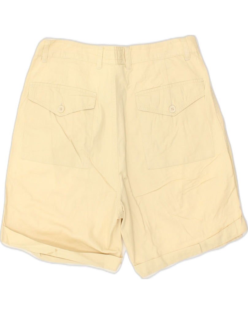 RIONERO Womens High Waist Pegged Chino Shorts IT 50 XL W32 Yellow Cotton | Vintage Rionero | Thrift | Second-Hand Rionero | Used Clothing | Messina Hembry 