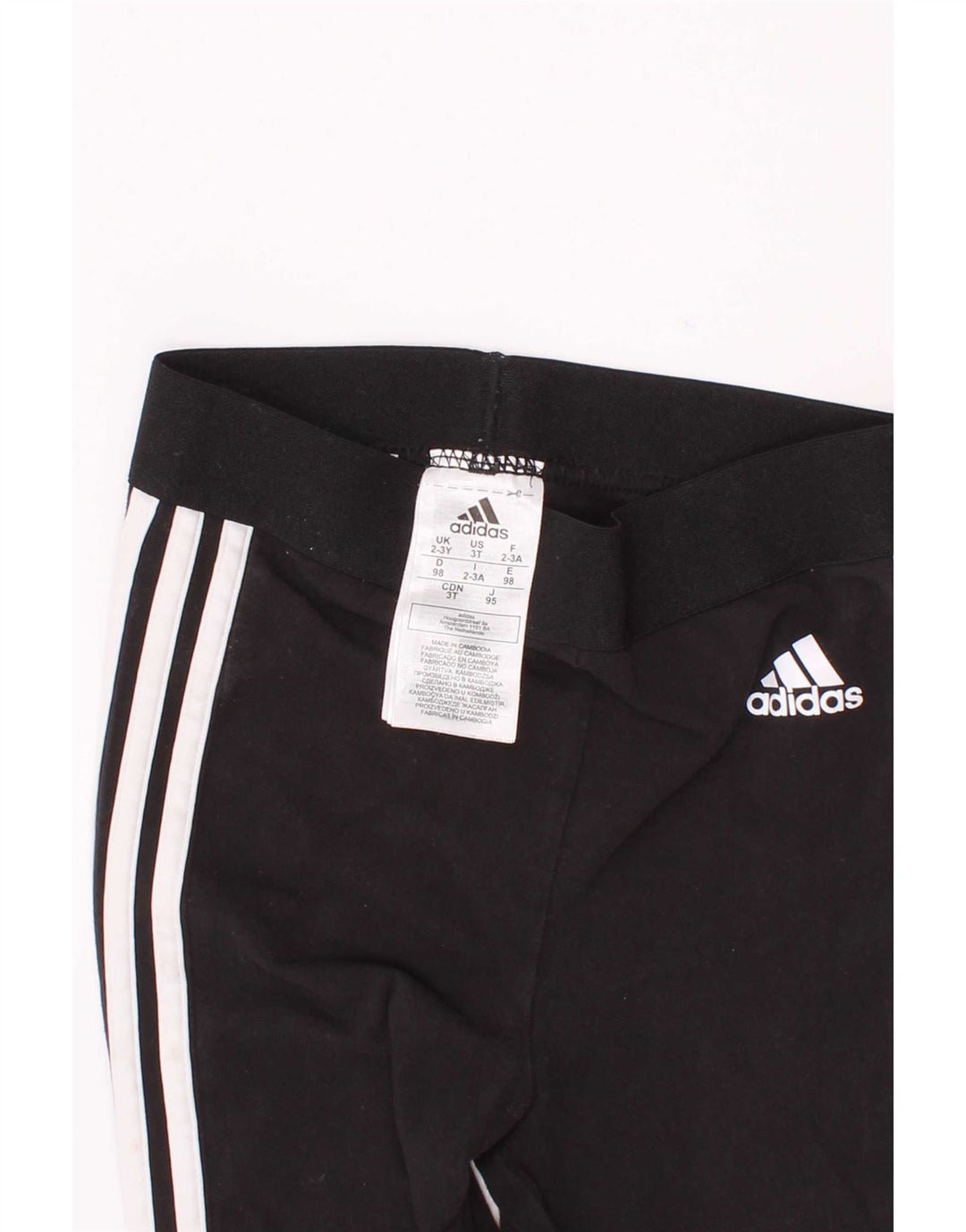 Adidas Girls Leggings 2-3 Years Black Cotton