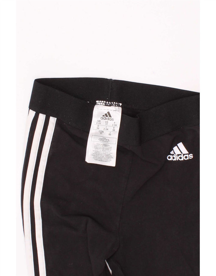 Adidas Girls Leggings 2-3 Years Black Cotton