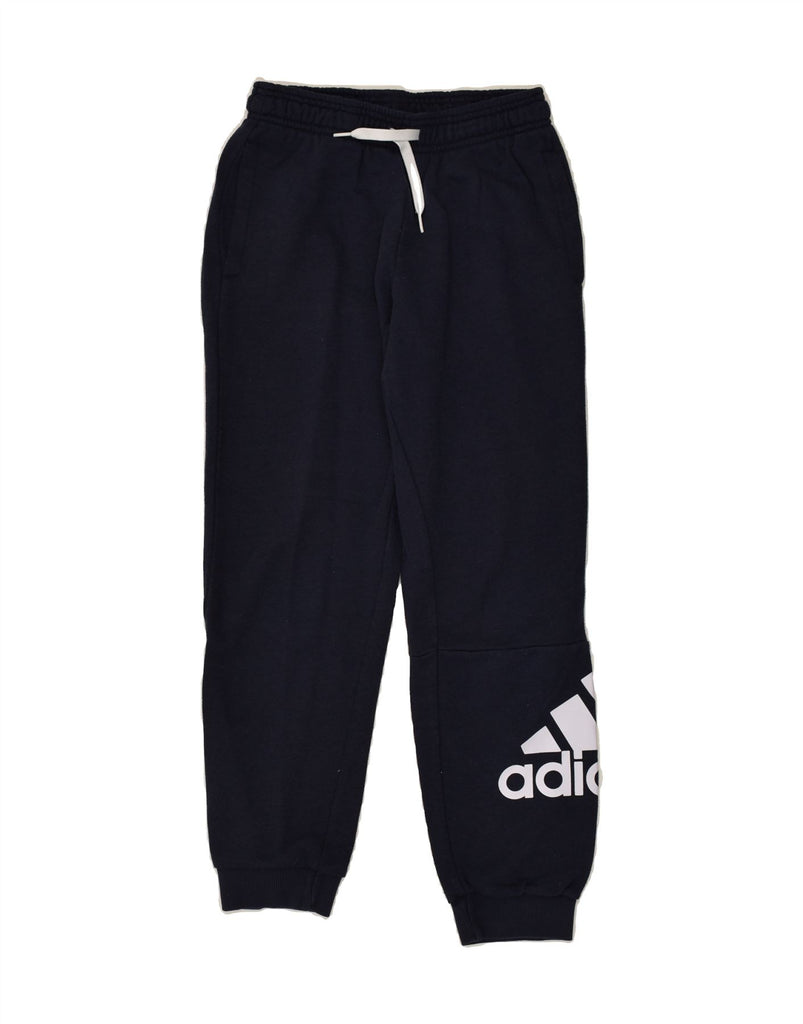 ADIDAS Boys Graphic Tracksuit Trousers Joggers 11-12 Years Navy Blue | Vintage Adidas | Thrift | Second-Hand Adidas | Used Clothing | Messina Hembry 