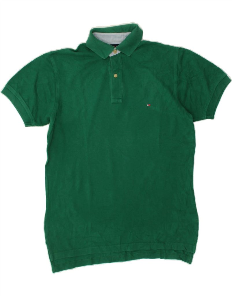 TOMMY HILFIGER Mens Polo Shirt Small Green Cotton | Vintage Tommy Hilfiger | Thrift | Second-Hand Tommy Hilfiger | Used Clothing | Messina Hembry 