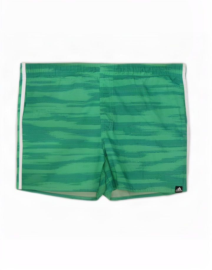 Adidas Mens Swimming Shorts Large Green Camouflage Polyester