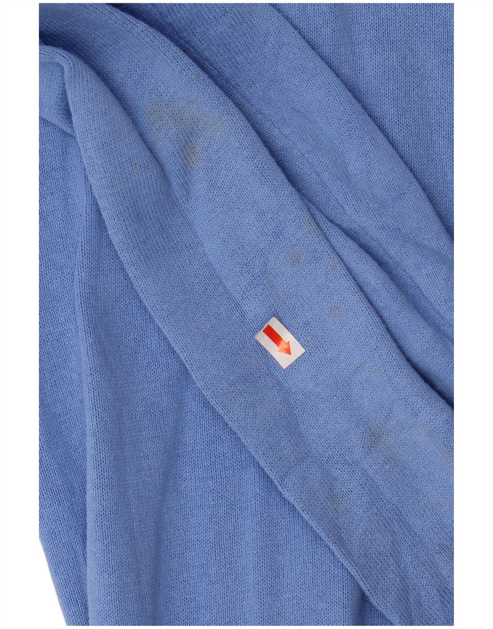 CREW CLOTHING Mens Zip Neck Jumper Sweater Small Blue Cotton