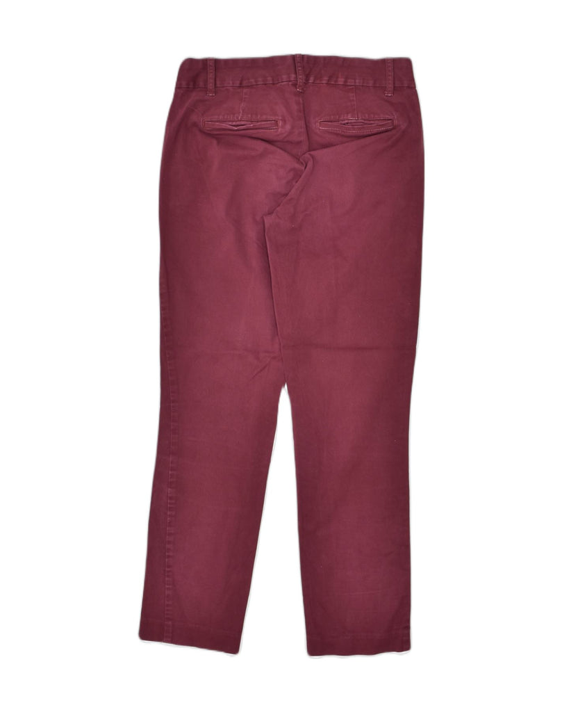 J. CREW Womens Stretch Slim Cropped Trousers W28 L26 Burgundy Cotton | Vintage J. Crew | Thrift | Second-Hand J. Crew | Used Clothing | Messina Hembry 