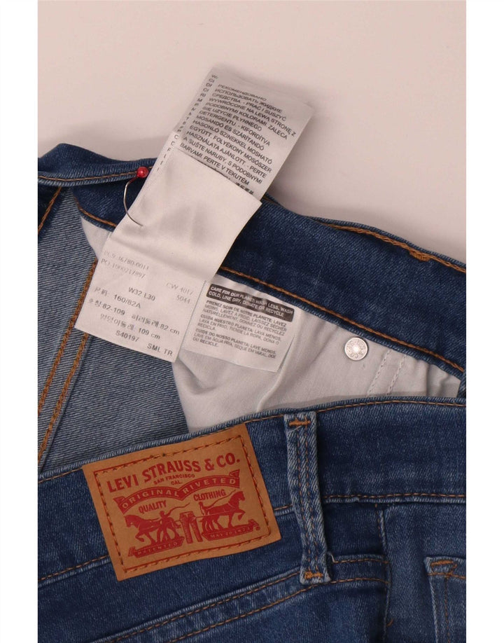 Levi's Womens Slim Jeans W32 L30 Blue Cotton
