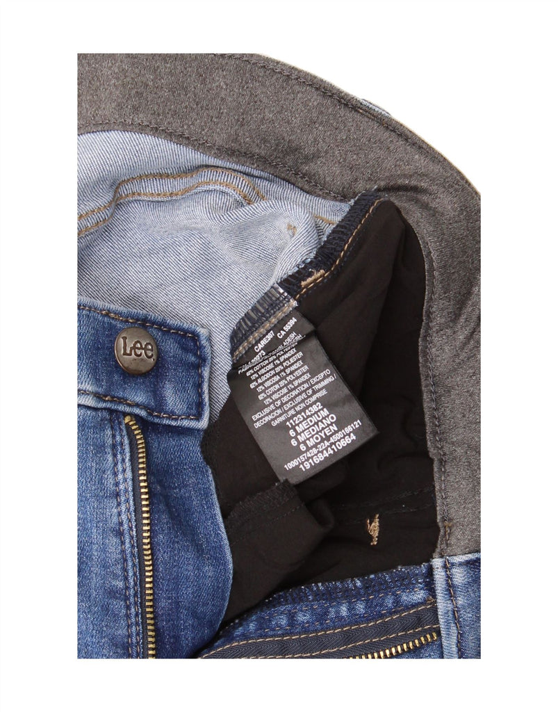 LEE Womens Cigarette Crop Mid Rise Slim Jeans US 6 Medium W28 L24 Blue Vintage Lee and Second-Hand Lee from Messina Hembry 