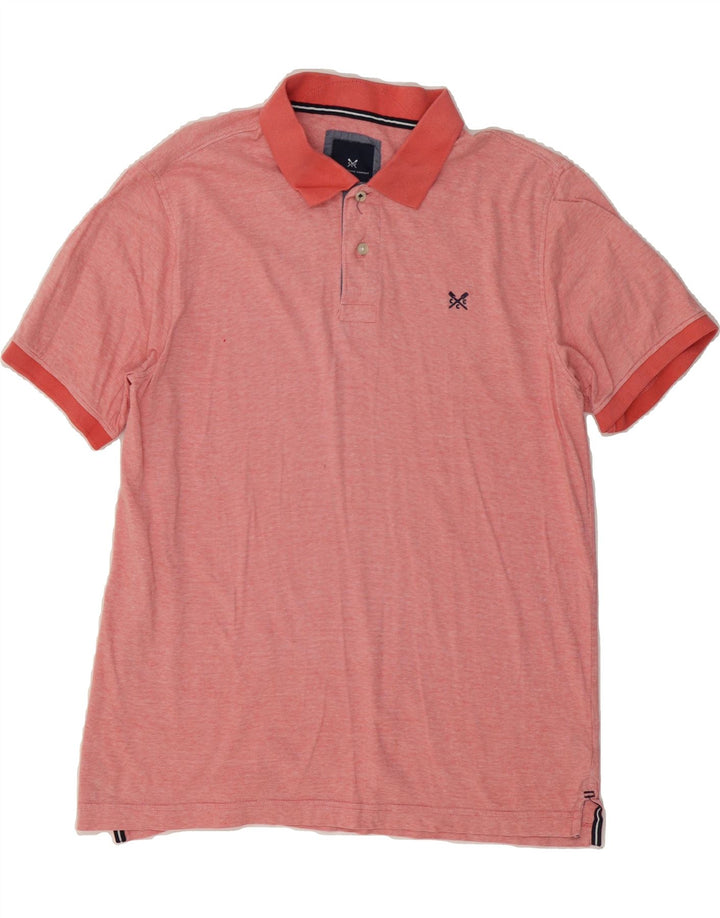 CREW CLOTHING Mens Polo Shirt Medium Red Cotton Vintage Crew Clothing and Second-Hand Crew Clothing from Messina Hembry 