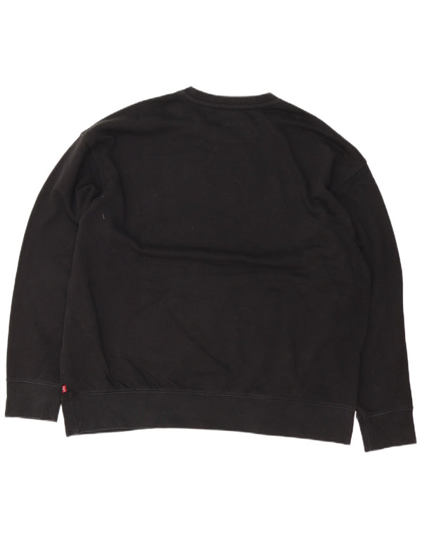 Levi's Mens Relaxed Graphic Sweatshirt Jumper XL Black Cotton