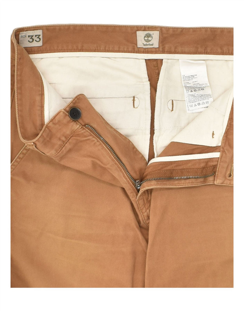 TIMBERLAND Mens Straight Chino Trousers W33 L26 Brown Cotton | Vintage Timberland | Thrift | Second-Hand Timberland | Used Clothing | Messina Hembry 