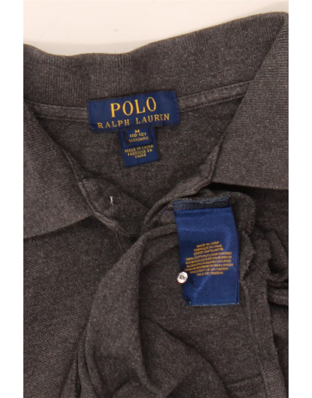 Polo Ralph Lauren Boys Long Sleeve Polo Shirt 10-11 Years Medium Grey