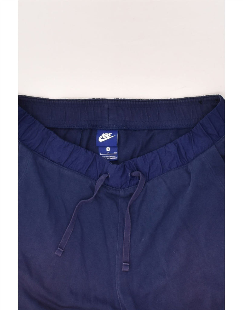 NIKE Mens Graphic Sport Shorts Small Navy Blue Cotton | Vintage Nike | Thrift | Second-Hand Nike | Used Clothing | Messina Hembry 
