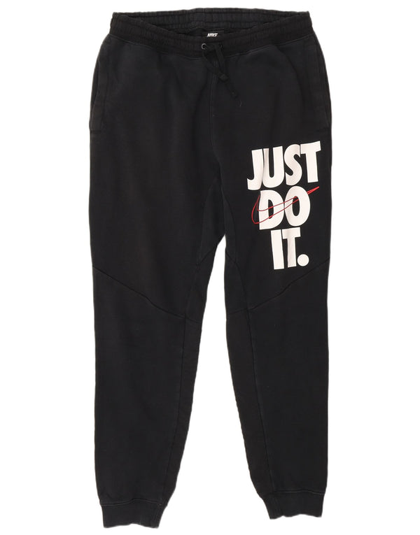 Nike Mens Graphic Tracksuit Trousers Joggers Medium Black