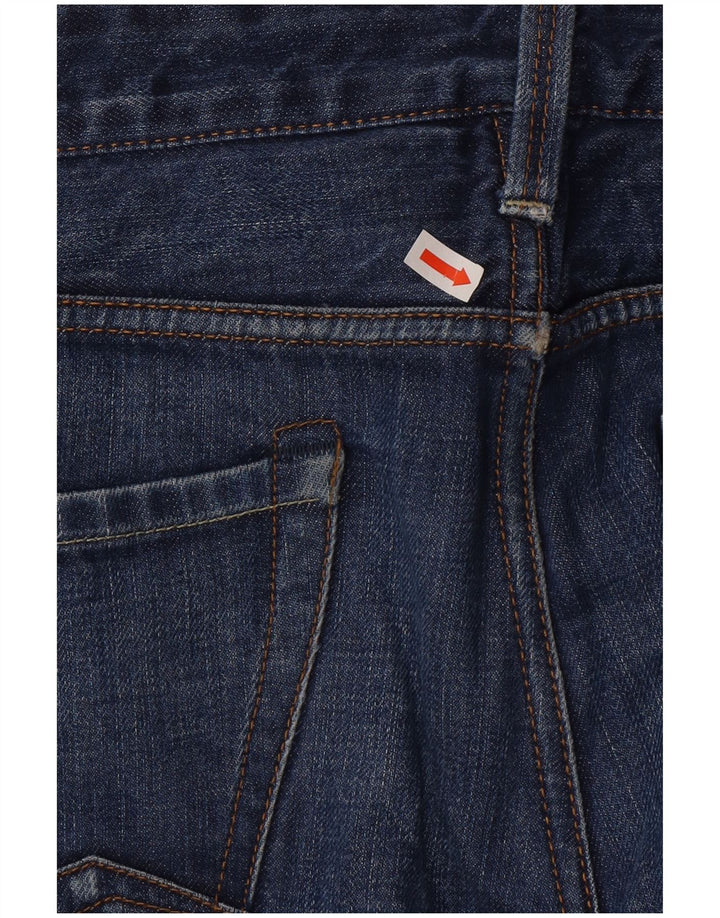 Replay Mens Straight Jeans W34 L32 Blue Cotton
