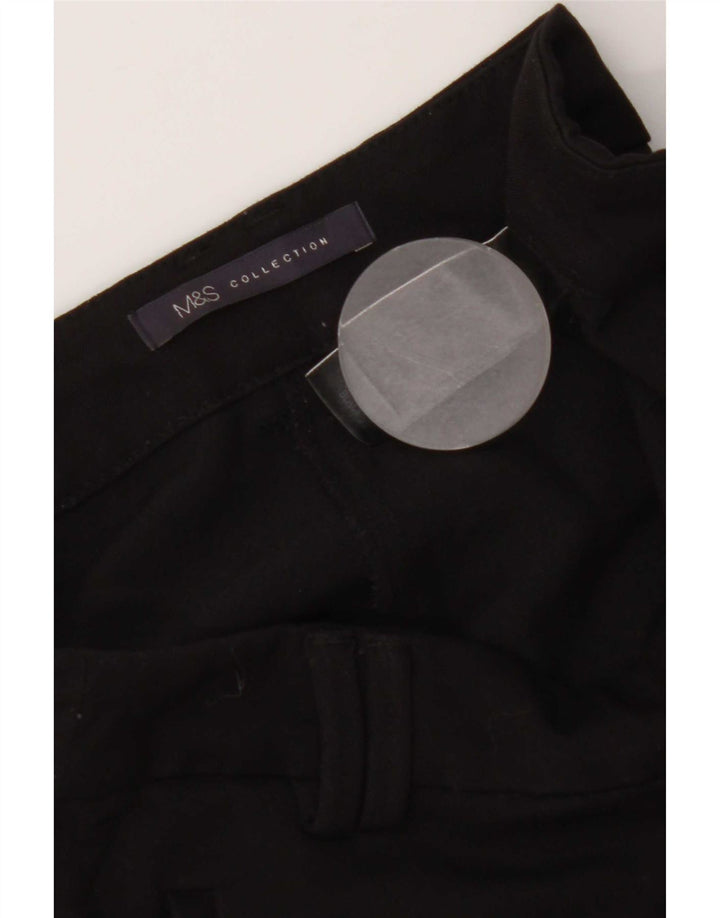 Marks & Spencer Womens Slim Casual Trousers W34 L31 Black Polyester