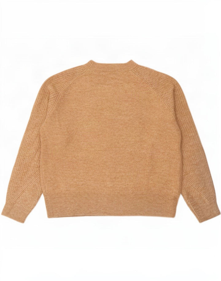 Marks & Spencer Womens Crew Neck Jumper Sweater UK 14 Medium Beige