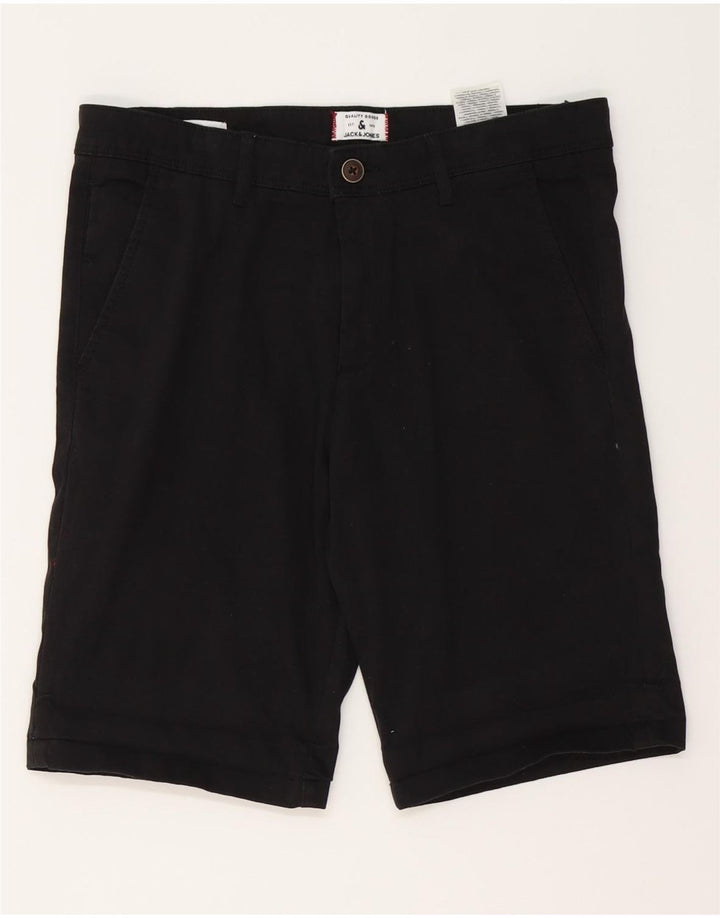 Jack & Jones Mens Chino Shorts Small W29  Black Cotton