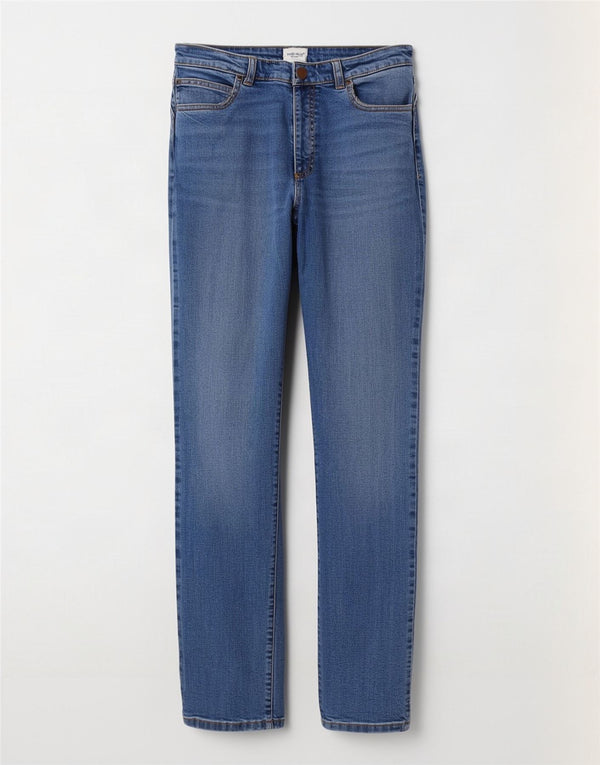 White Stuff Womens Straight Jeans UK 12 Medium W30 L30 Blue Cotton