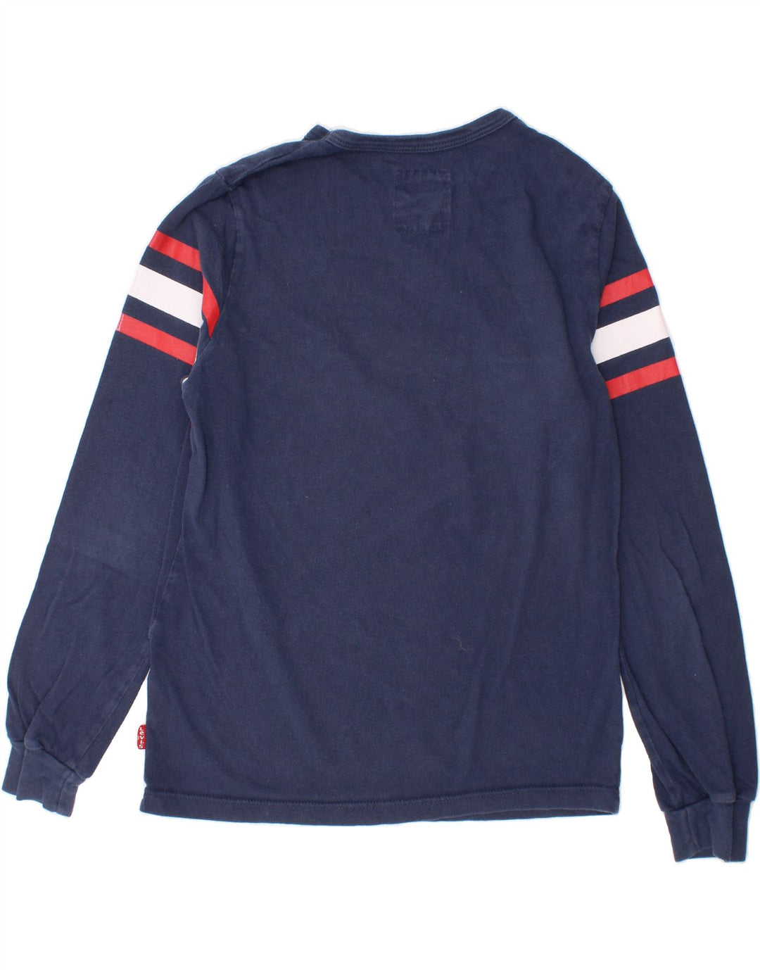 LEVI'S Boys Graphic Top Long Sleeve 11-12 Years Navy Blue Colourblock Vintage Levi's and Second-Hand Levi's from Messina Hembry 