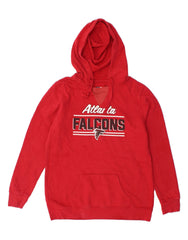 NFL Womens Graphic Hoodie Jumper UK 16 Large Red Cotton