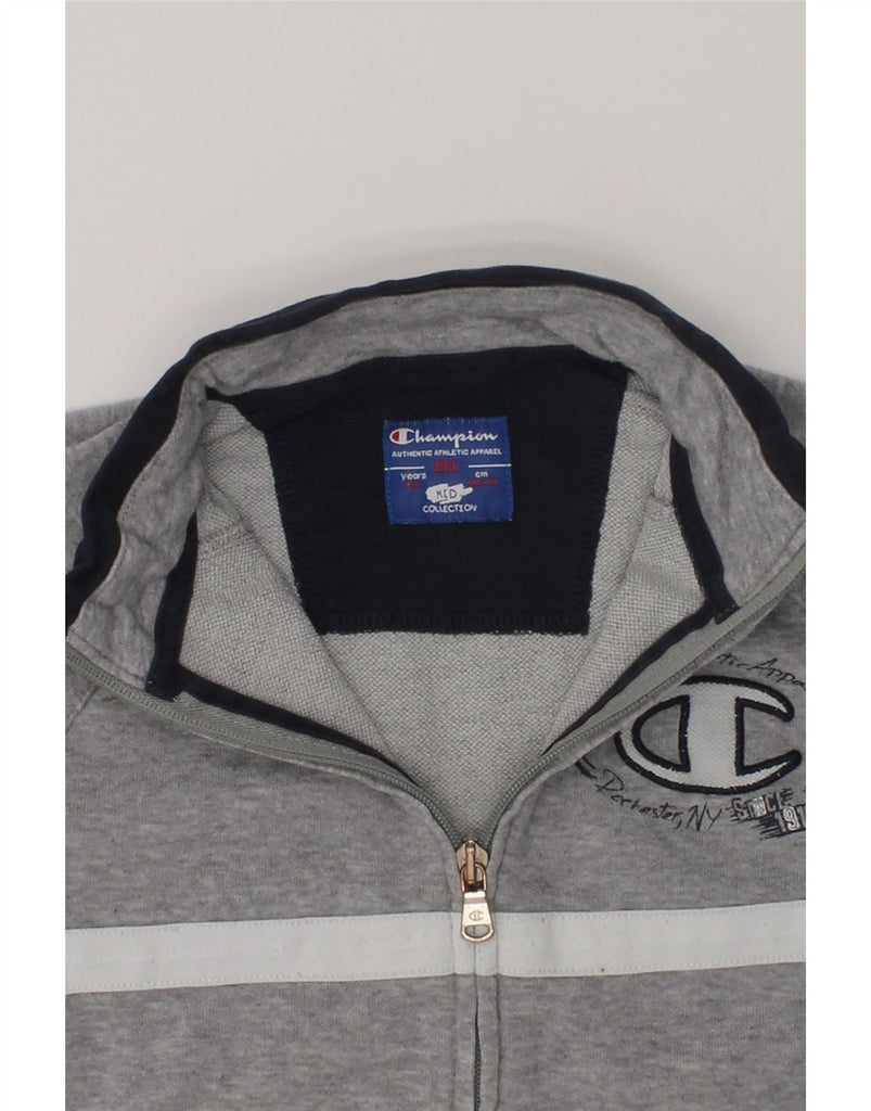 CHAMPION Boys Tracksuit Top Jacket 3-4 Years 2XS Grey Colourblock Cotton | Vintage Champion | Thrift | Second-Hand Champion | Used Clothing | Messina Hembry 