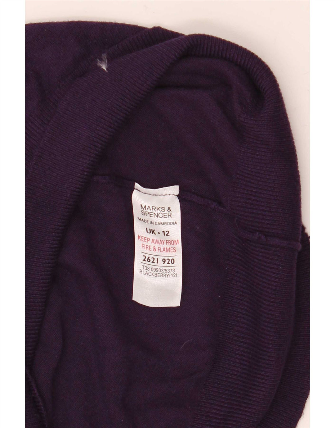 Marks & Spencer Womens Roll Neck Jumper Sweater UK 12 Medium Purple Viscose