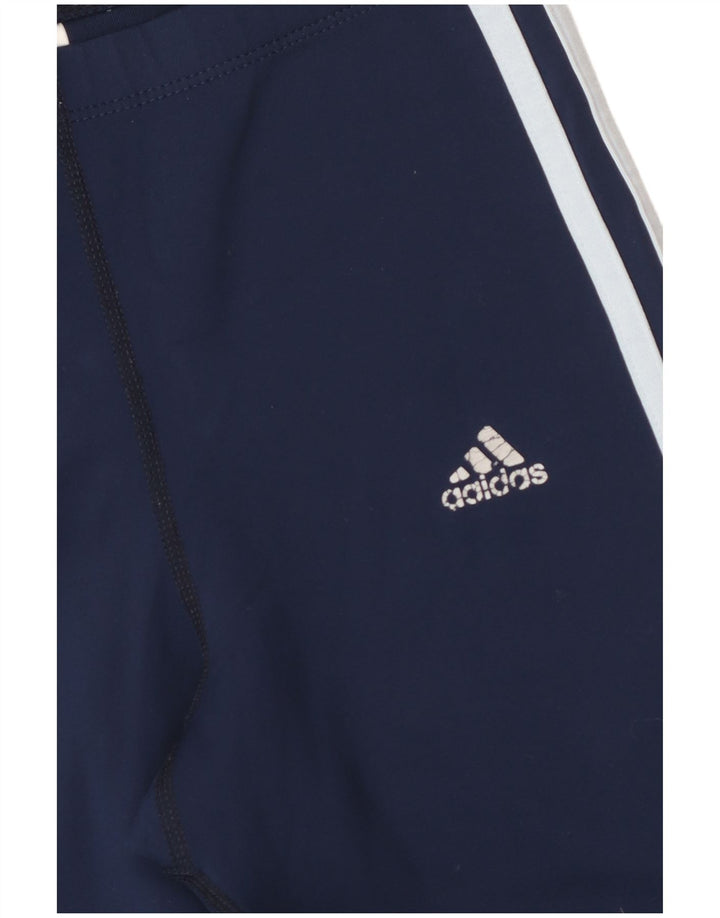 ADIDAS Womens Climalite Tracksuit Trousers UK 10 Small  Navy Blue
