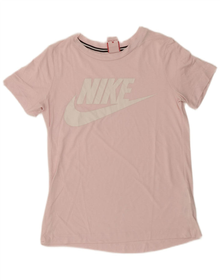 Nike Womens Graphic T-Shirt Top UK 6 XS Pink Polyester