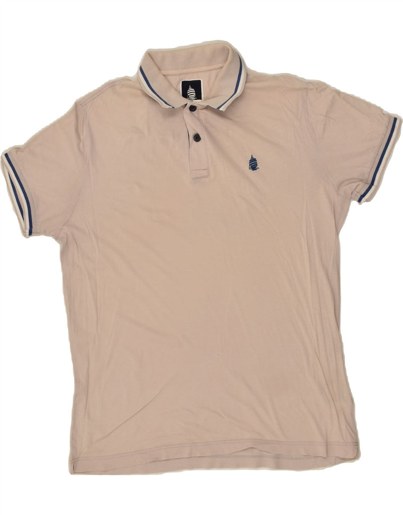 MARINA YACHTING Mens Polo Shirt XL Beige Cotton | Vintage Marina Yachting | Thrift | Second-Hand Marina Yachting | Used Clothing | Messina Hembry 