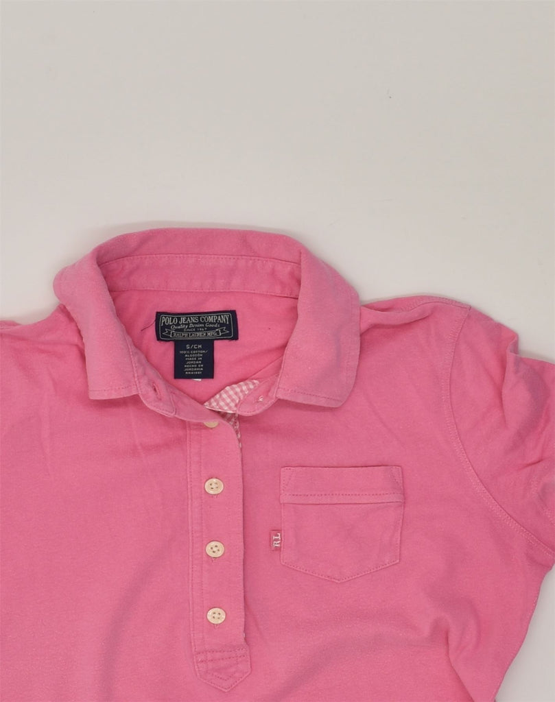 RALPH LAUREN Womens Polo Shirt UK 8 Small Pink Cotton | Vintage Ralph Lauren | Thrift | Second-Hand Ralph Lauren | Used Clothing | Messina Hembry 