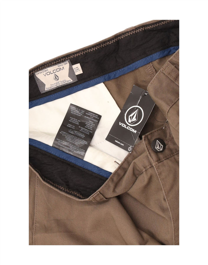 Volcom Mens Chino Shorts W31 Medium Brown Cotton