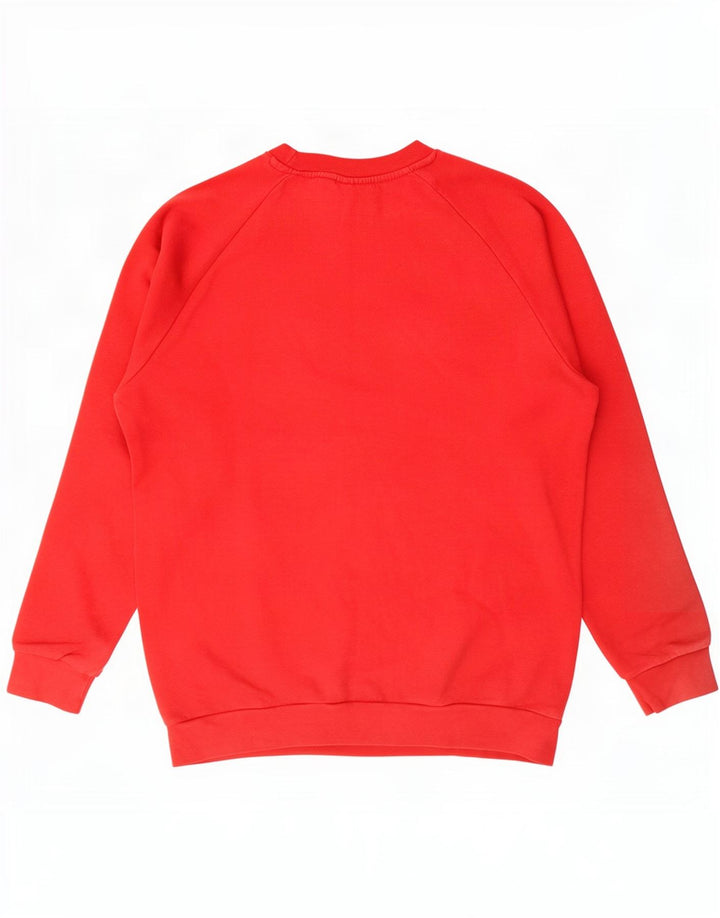 Adidas Mens Sweatshirt Jumper Medium Red Cotton