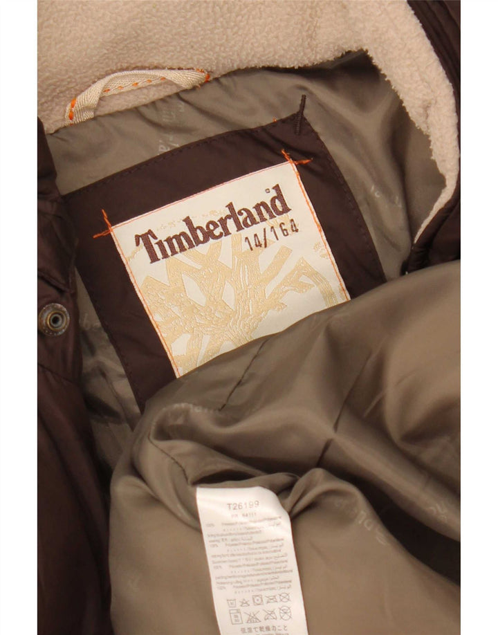 Timberland Boys Padded Jacket 13-14 Years Brown Polyester