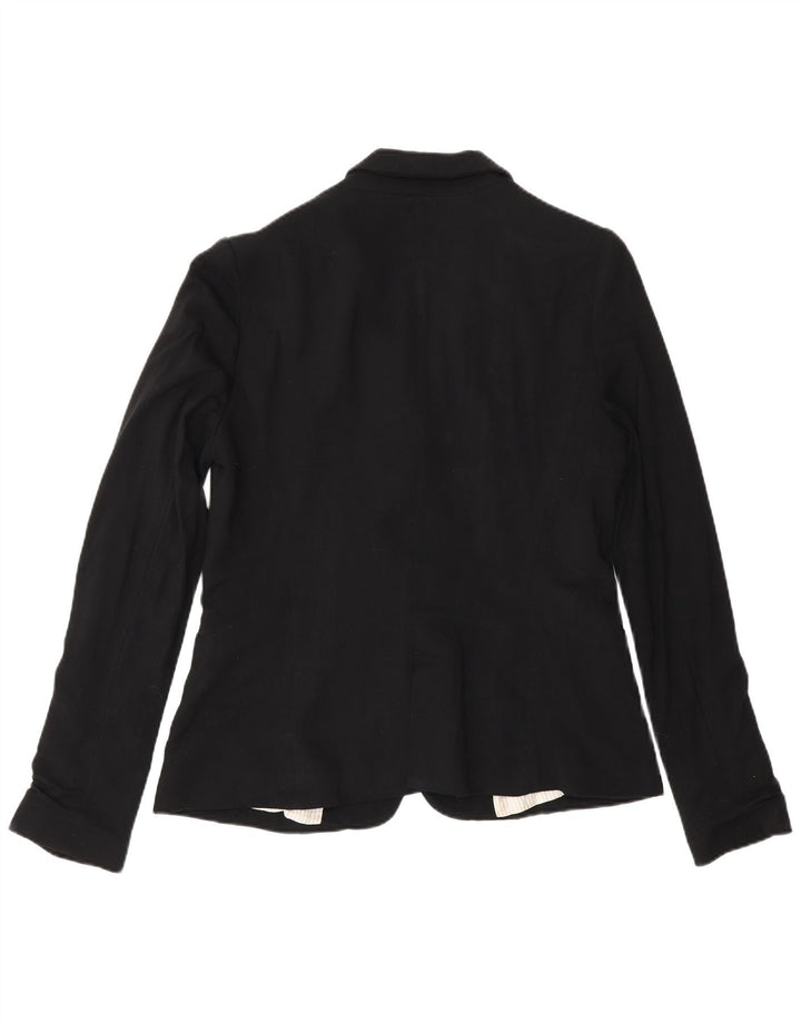 Zara Womens 1 Button Blazer Jacket UK 18 XL Black