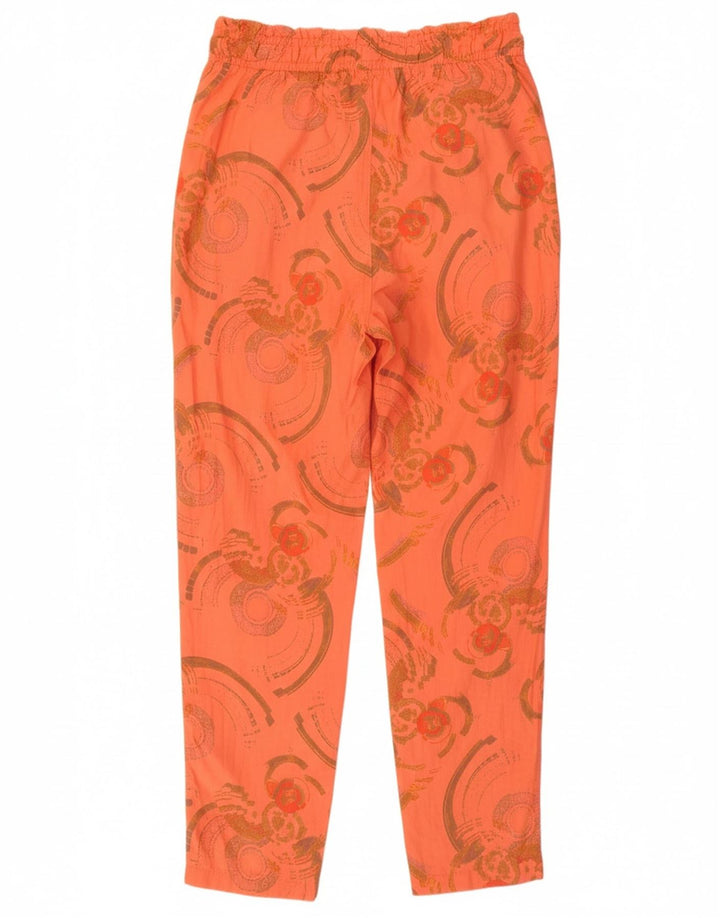 CHERVO Womens Abstract Pattern Tracksuit Trousers IT 46 Large  Orange
