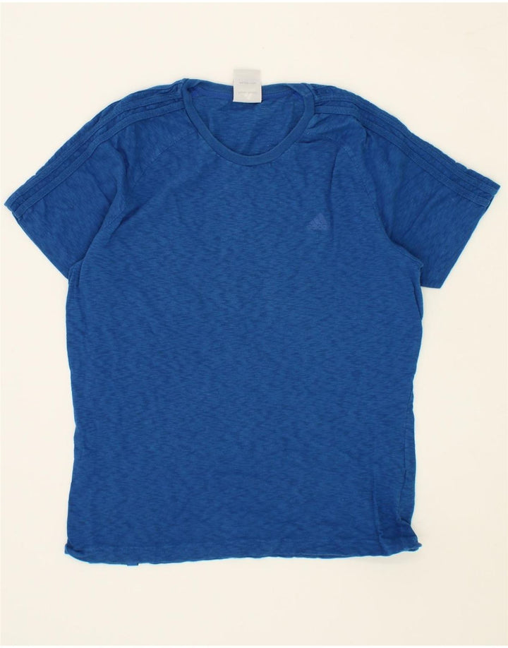 ADIDAS Mens T-Shirt Top UK 40/42 Medium Blue Cotton Vintage Adidas and Second-Hand Adidas from Messina Hembry 