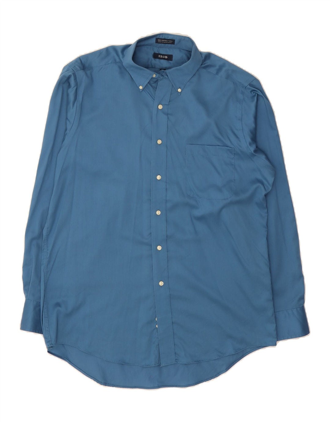 IZOD Mens Easy Care Shirt Size 16 Large Blue Cotton Vintage Izod and Second-Hand Izod from Messina Hembry 