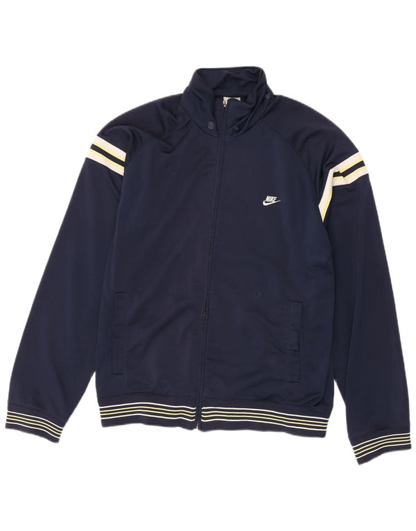 Nike Mens Tracksuit Top Jacket Medium Navy Blue Polyester