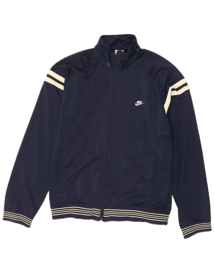 Nike Mens Tracksuit Top Jacket Medium Navy Blue Polyester