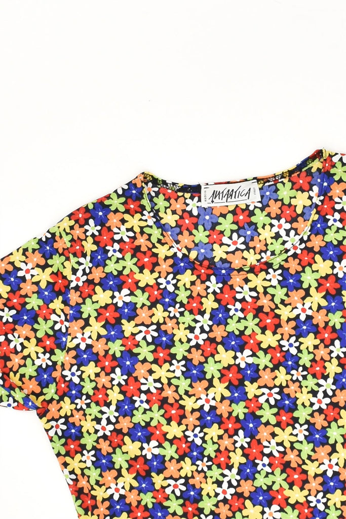 VINTAGE Womens Blouse Top UK 10 Small Multicoloured Floral Polyamide | Vintage Vintage | Thrift | Second-Hand Vintage | Used Clothing | Messina Hembry 