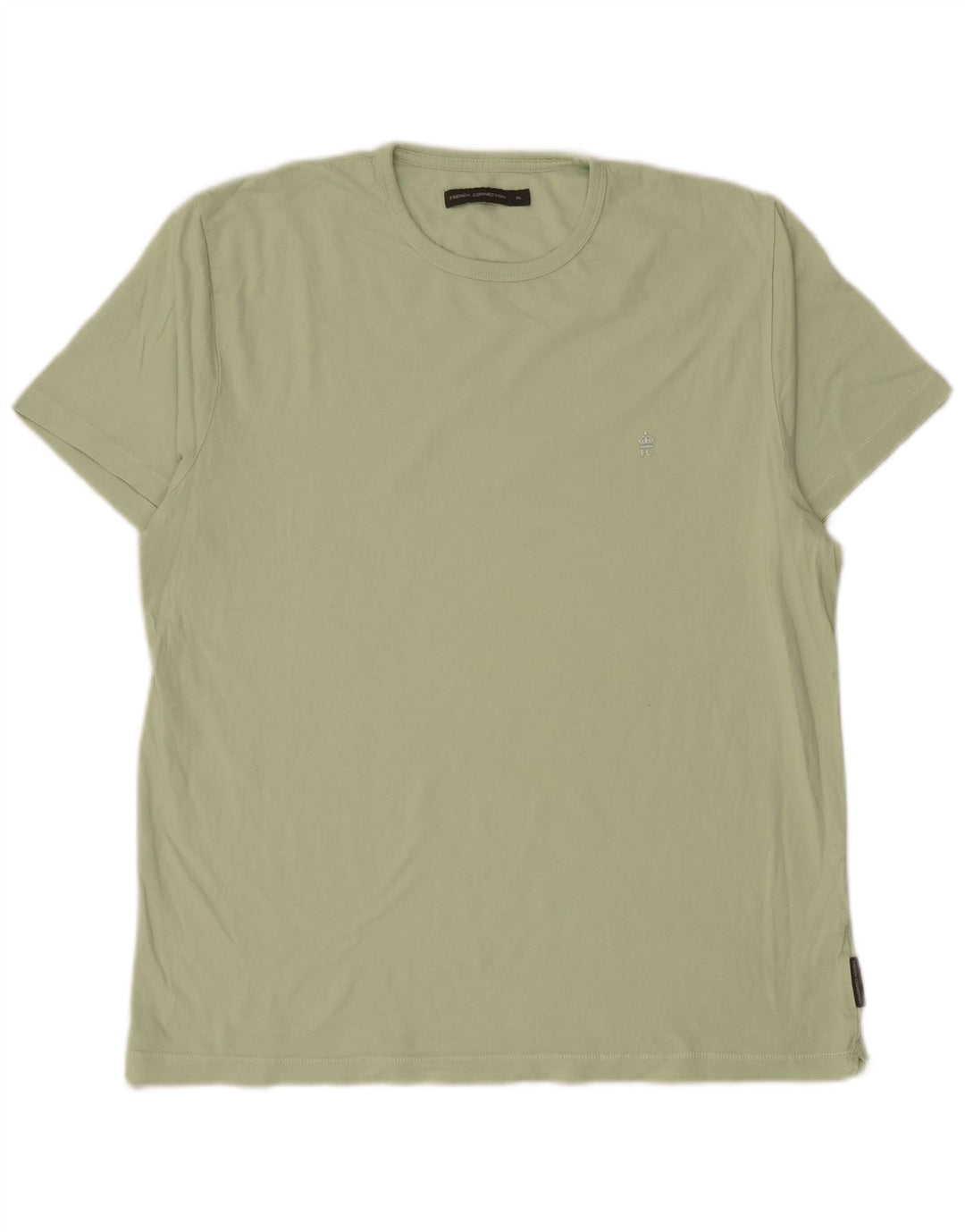 French Connection Mens T-Shirt Top XL Green Cotton