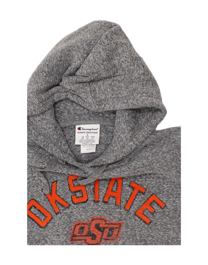 CHAMPION Mens Graphic Hoodie Jumper Small Grey Cotton Vintage Champion and Second-Hand Champion from Messina Hembry 