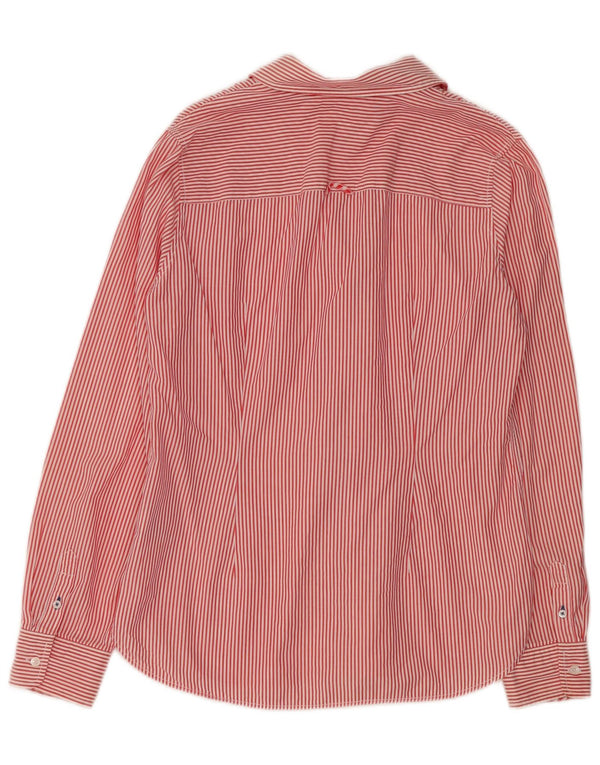 Tommy Hilfiger Boys Fitted Shirt 9-10 Years Red Striped Cotton