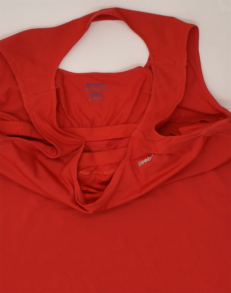 REEBOK Womens Vest Top UK 16 Large Red Nylon Sports | Vintage Reebok | Thrift | Second-Hand Reebok | Used Clothing | Messina Hembry 