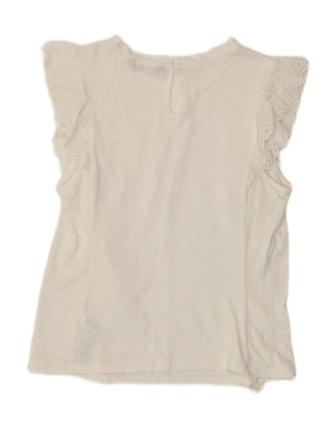 Marks & Spencer Womens Blouse Top UK 8 Small White Modal